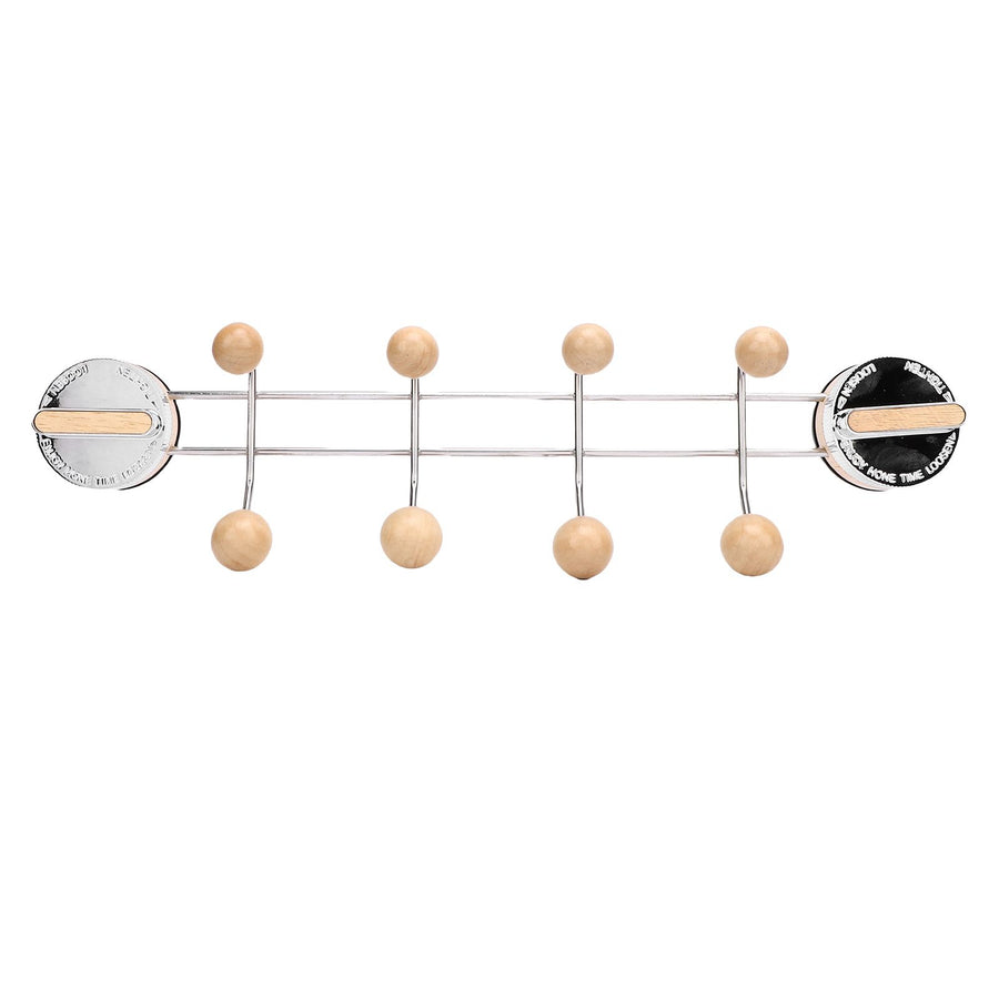 Suction Cup Coat Hook Dual Rows Hooks Wall Mount Hook Rack for Entryway Bathroom Kitchen