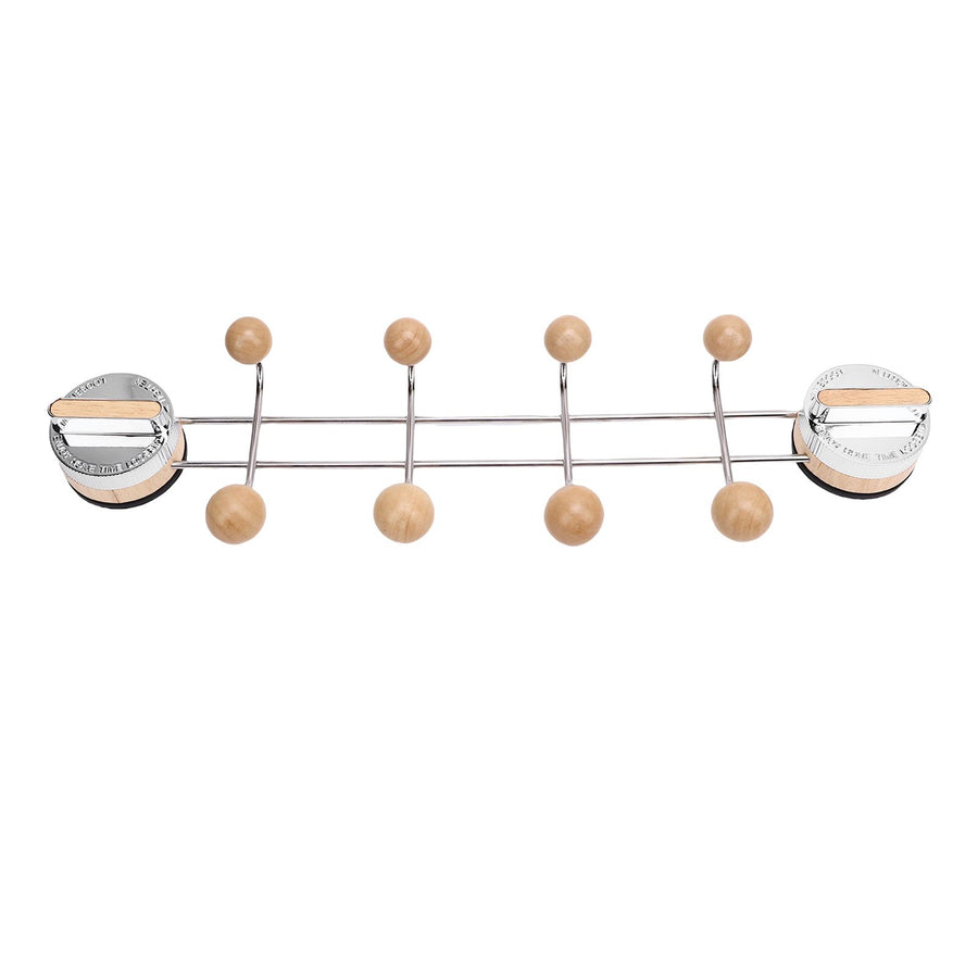 Suction Cup Coat Hook Dual Rows Hooks Wall Mount Hook Rack for Entryway Bathroom Kitchen