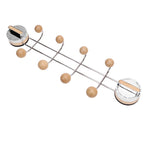 Suction Cup Coat Hook Dual Rows Hooks Wall Mount Hook Rack for Entryway Bathroom Kitchen