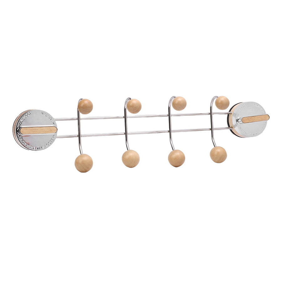 Suction Cup Coat Hook Dual Rows Hooks Wall Mount Hook Rack for Entryway Bathroom Kitchen