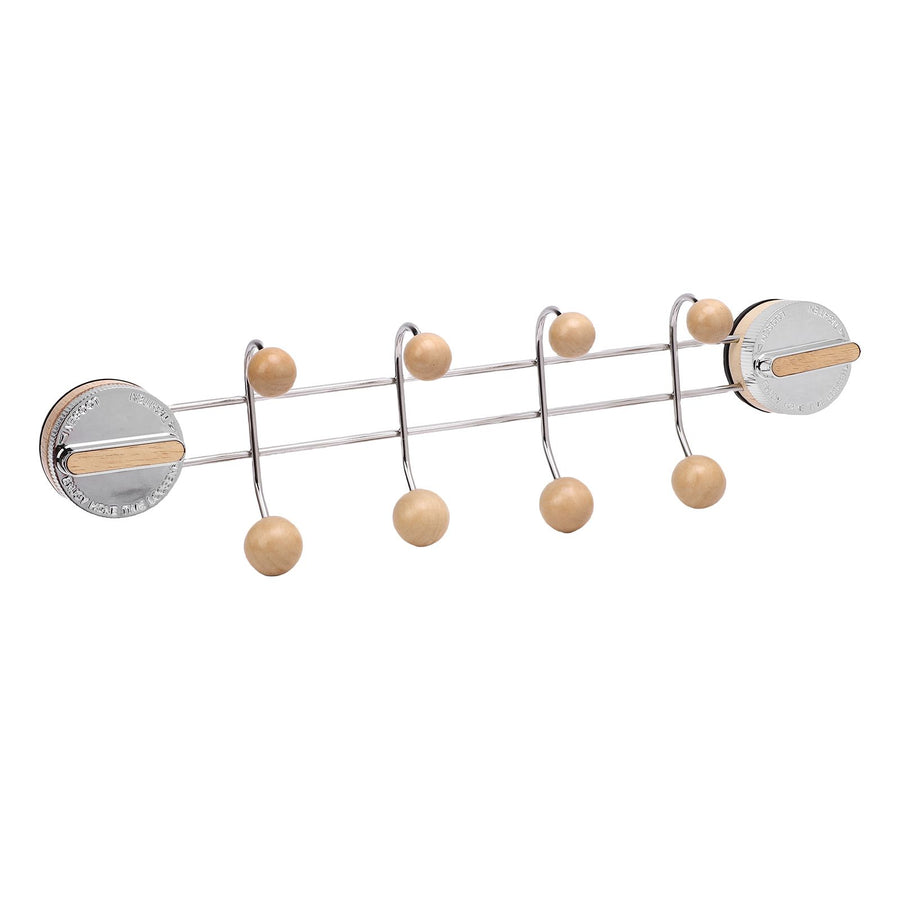 Suction Cup Coat Hook Dual Rows Hooks Wall Mount Hook Rack for Entryway Bathroom Kitchen