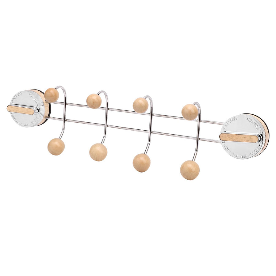 Suction Cup Coat Hook Dual Rows Hooks Wall Mount Hook Rack for Entryway Bathroom Kitchen