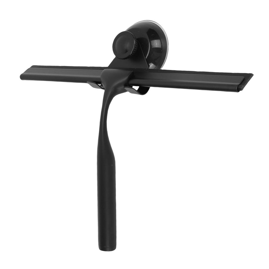 Stainless Steel Squeegee All Purpose Shower Window Squeegee with Hook for Household Easy Cleaning Black