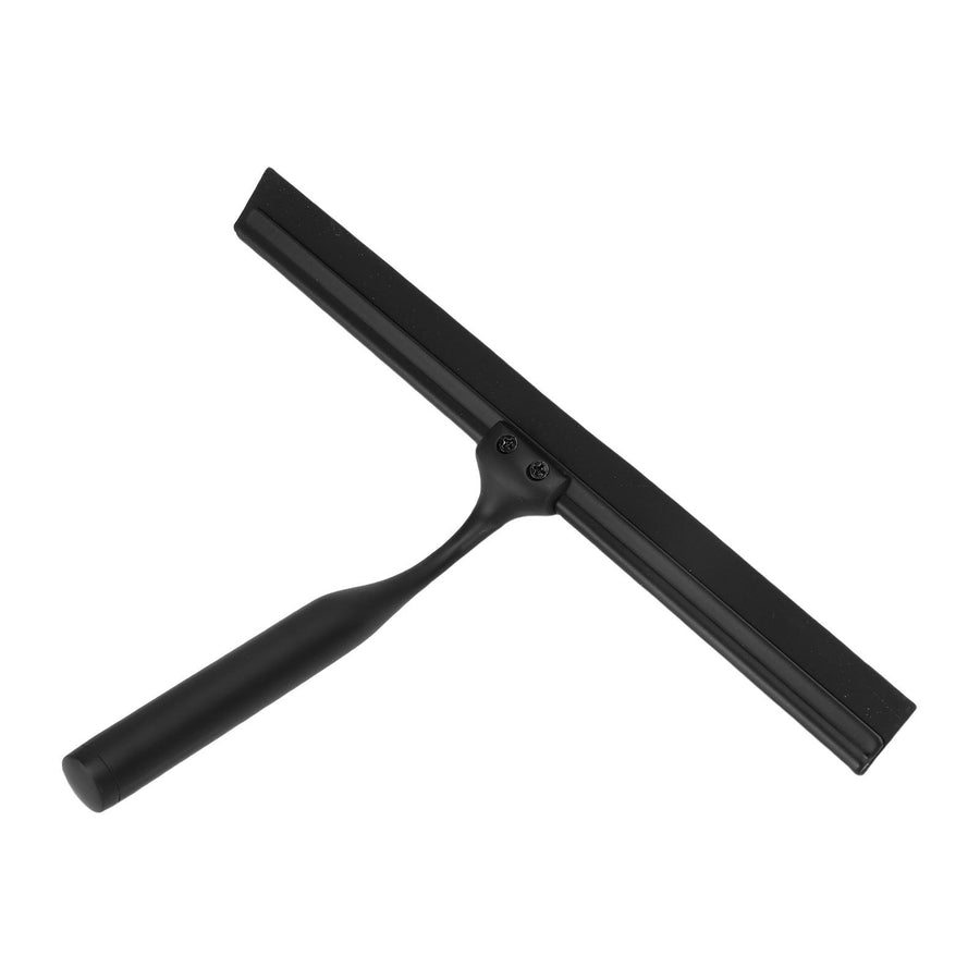 Stainless Steel Squeegee All Purpose Shower Window Squeegee with Hook for Household Easy Cleaning Black