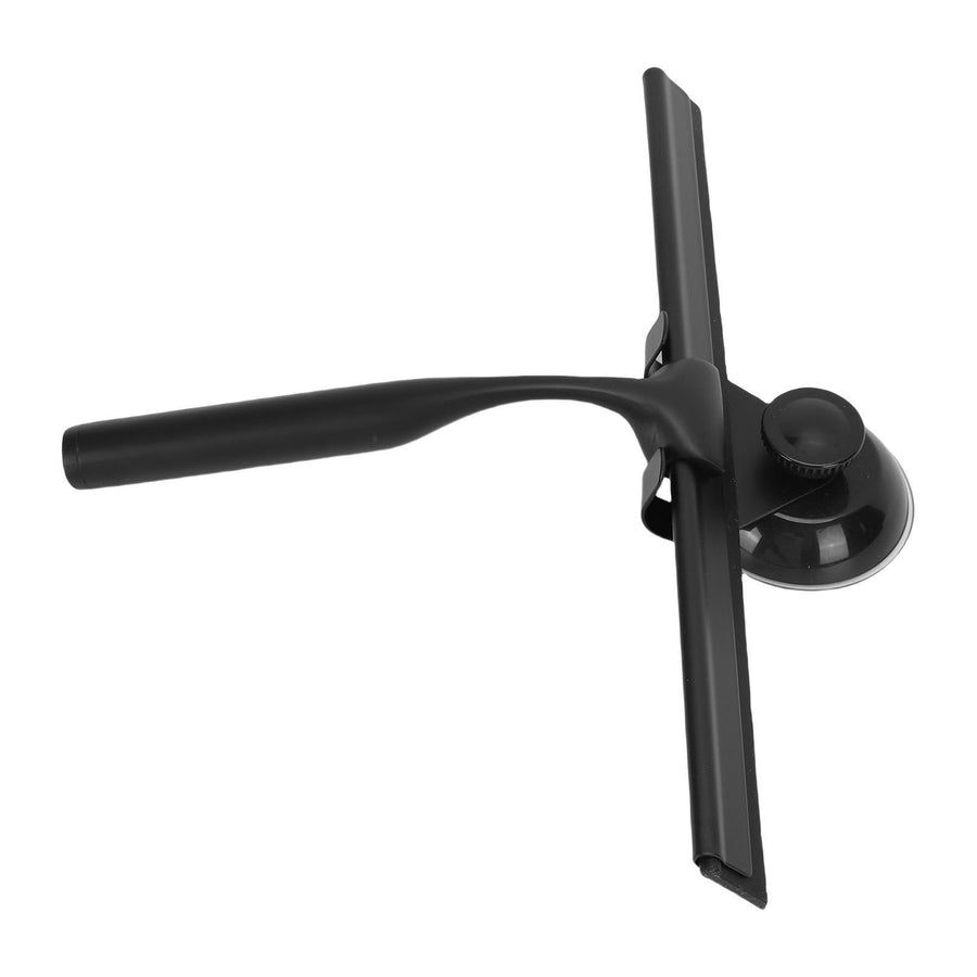 Stainless Steel Squeegee All Purpose Shower Window Squeegee with Hook for Household Easy Cleaning Black