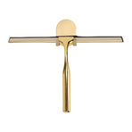 Stainless Steel Squeegee All Purpose Shower Window Squeegee with Hook for Household Easy Cleaning Gold
