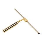 Stainless Steel Squeegee All Purpose Shower Window Squeegee with Hook for Household Easy Cleaning Gold