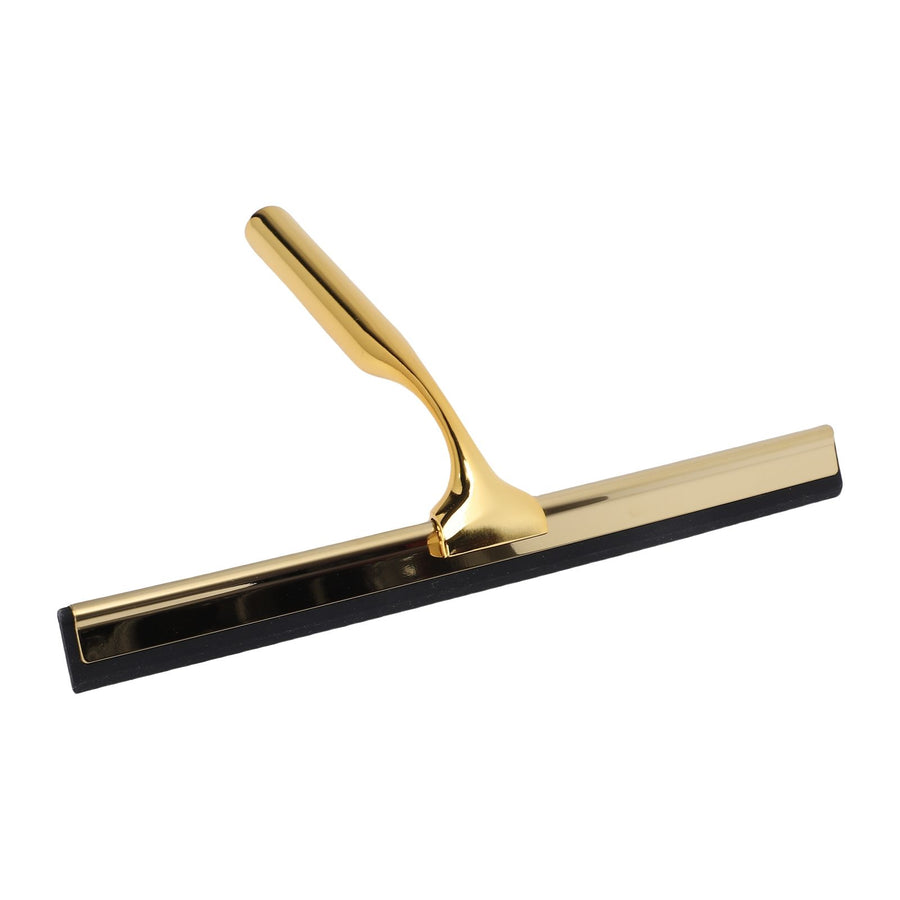 Stainless Steel Squeegee All Purpose Shower Window Squeegee with Hook for Household Easy Cleaning Gold
