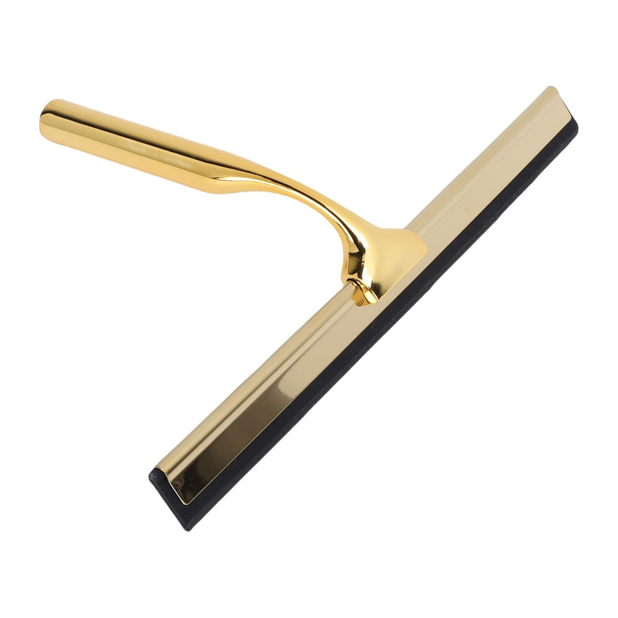 Stainless Steel Squeegee All Purpose Shower Window Squeegee with Hook for Household Easy Cleaning Gold