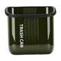 Hanging Trash Can Wide Opening Space Saving Under Counter Small Waste Bin with Press Ring for Kitchen Bathroom OD Green