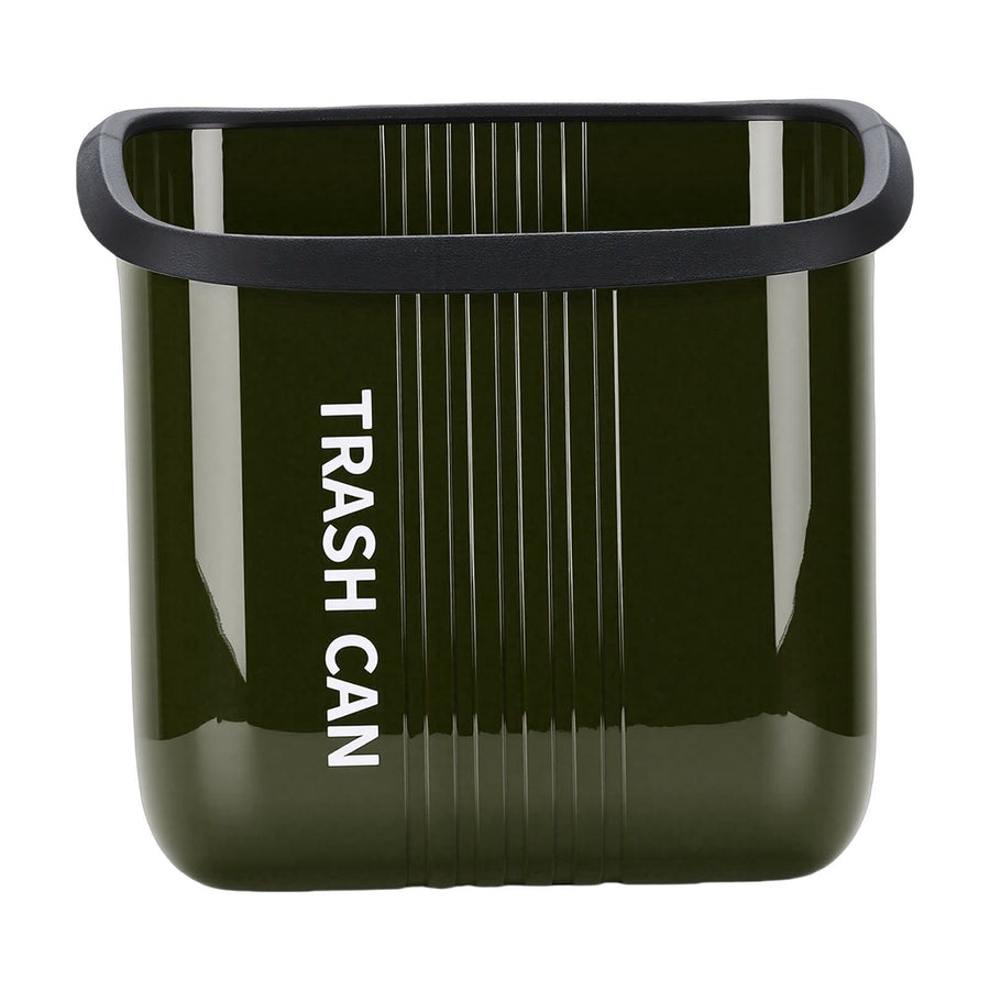 Hanging Trash Can Wide Opening Space Saving Under Counter Small Waste Bin with Press Ring for Kitchen Bathroom OD Green