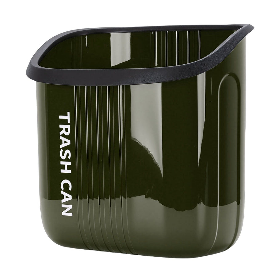 Hanging Trash Can Wide Opening Space Saving Under Counter Small Waste Bin with Press Ring for Kitchen Bathroom OD Green