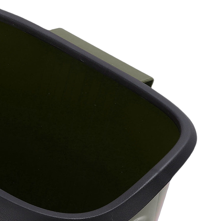 Hanging Trash Can Wide Opening Space Saving Under Counter Small Waste Bin with Press Ring for Kitchen Bathroom OD Green