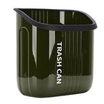 Hanging Trash Can Wide Opening Space Saving Under Counter Small Waste Bin with Press Ring for Kitchen Bathroom OD Green