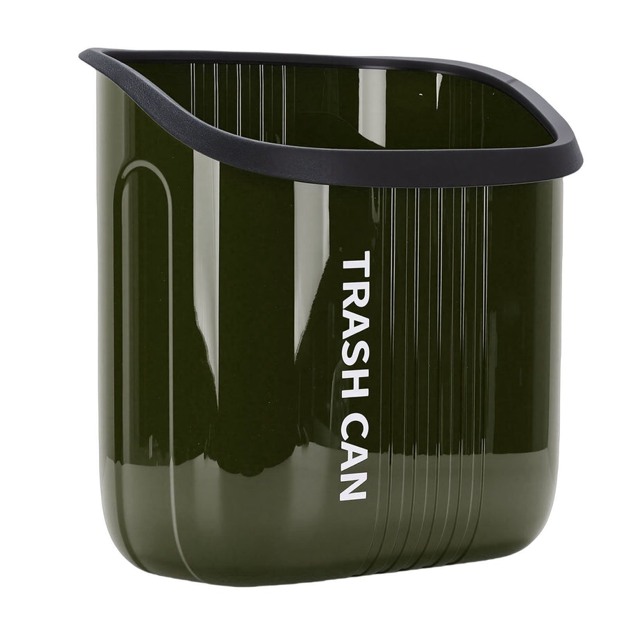 Hanging Trash Can Wide Opening Space Saving Under Counter Small Waste Bin with Press Ring for Kitchen Bathroom OD Green
