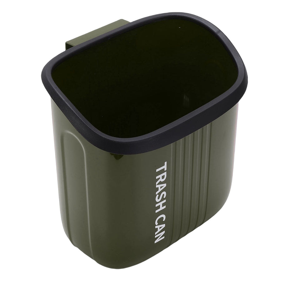 Hanging Trash Can Wide Opening Space Saving Under Counter Small Waste Bin with Press Ring for Kitchen Bathroom OD Green