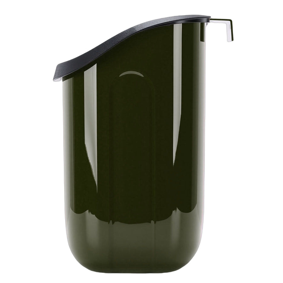 Hanging Trash Can Wide Opening Space Saving Under Counter Small Waste Bin with Press Ring for Kitchen Bathroom OD Green