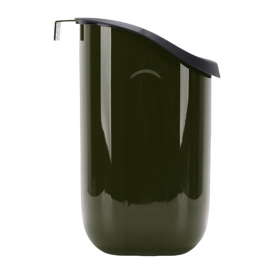 Hanging Trash Can Wide Opening Space Saving Under Counter Small Waste Bin with Press Ring for Kitchen Bathroom OD Green