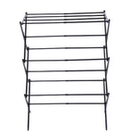 Clothes Drying Rack Expandable Carbon Steel 3 Tier Foldable Portable Laundry Rack for Clothing Towels Black