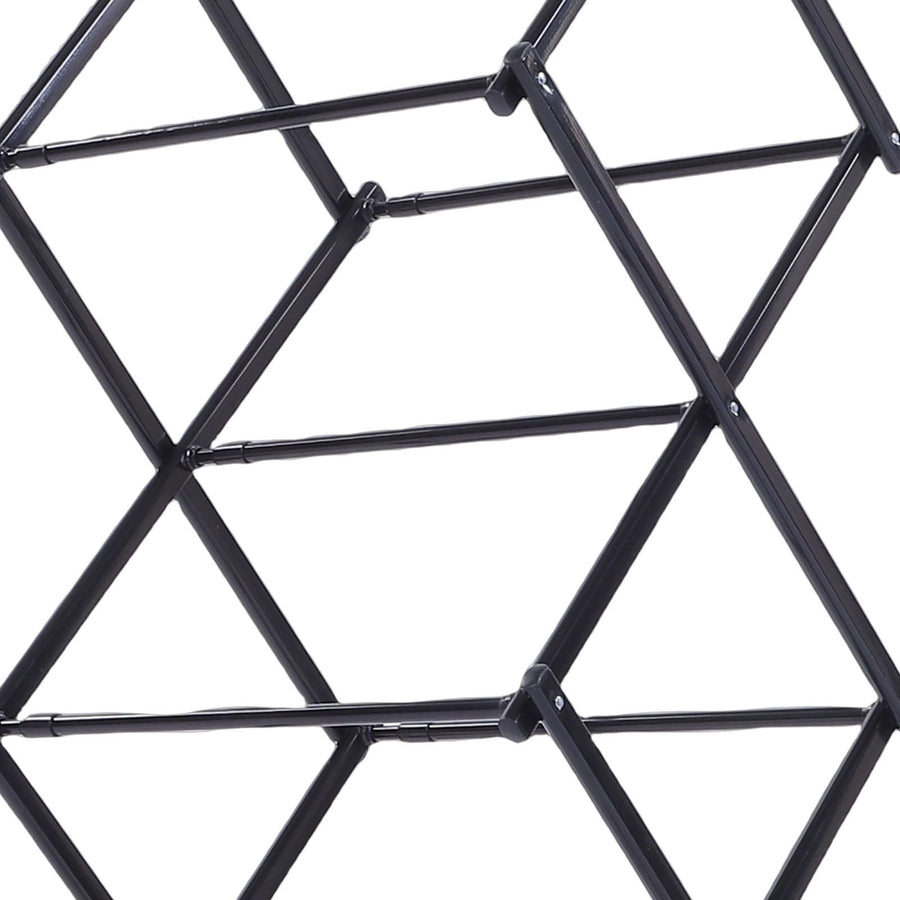 Clothes Drying Rack Expandable Carbon Steel 3 Tier Foldable Portable Laundry Rack for Clothing Towels Black
