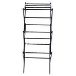 Clothes Drying Rack Expandable Carbon Steel 3 Tier Foldable Portable Laundry Rack for Clothing Towels Black