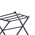 Clothes Drying Rack Expandable Carbon Steel 3 Tier Foldable Portable Laundry Rack for Clothing Towels Black