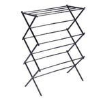 Clothes Drying Rack Expandable Carbon Steel 3 Tier Foldable Portable Laundry Rack for Clothing Towels Black