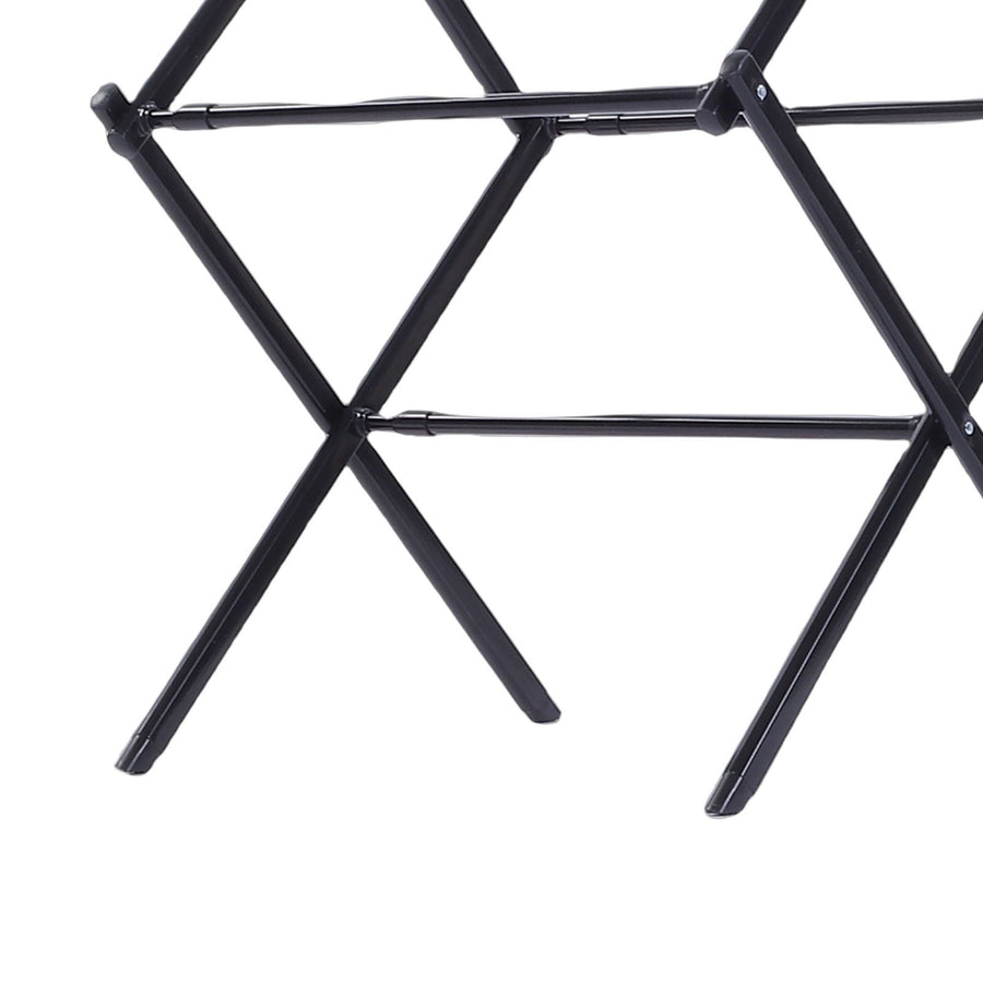 Clothes Drying Rack Expandable Carbon Steel 3 Tier Foldable Portable Laundry Rack for Clothing Towels Black