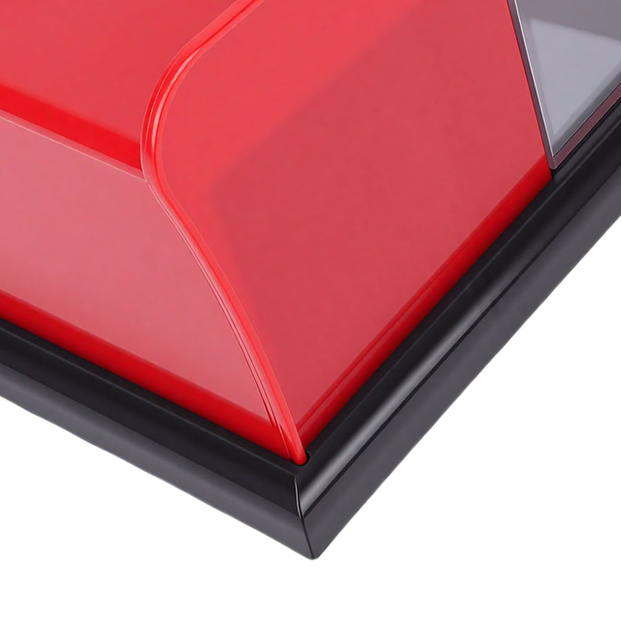 Manual Card Shuffler ABS Portable Hand Crank Card Shuffling Machine for Playing Cards Home Family Game Night Red
