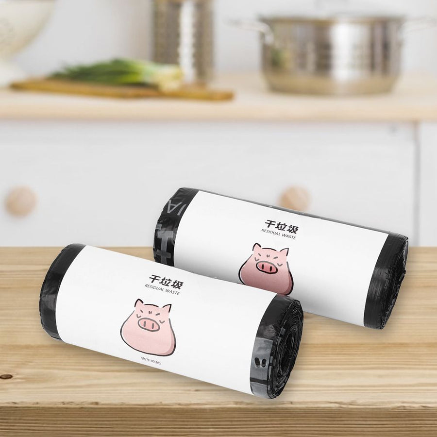 2 Rolls Vest Type Disposable Garbage Bag Portable Household Trash Rubbish Bag