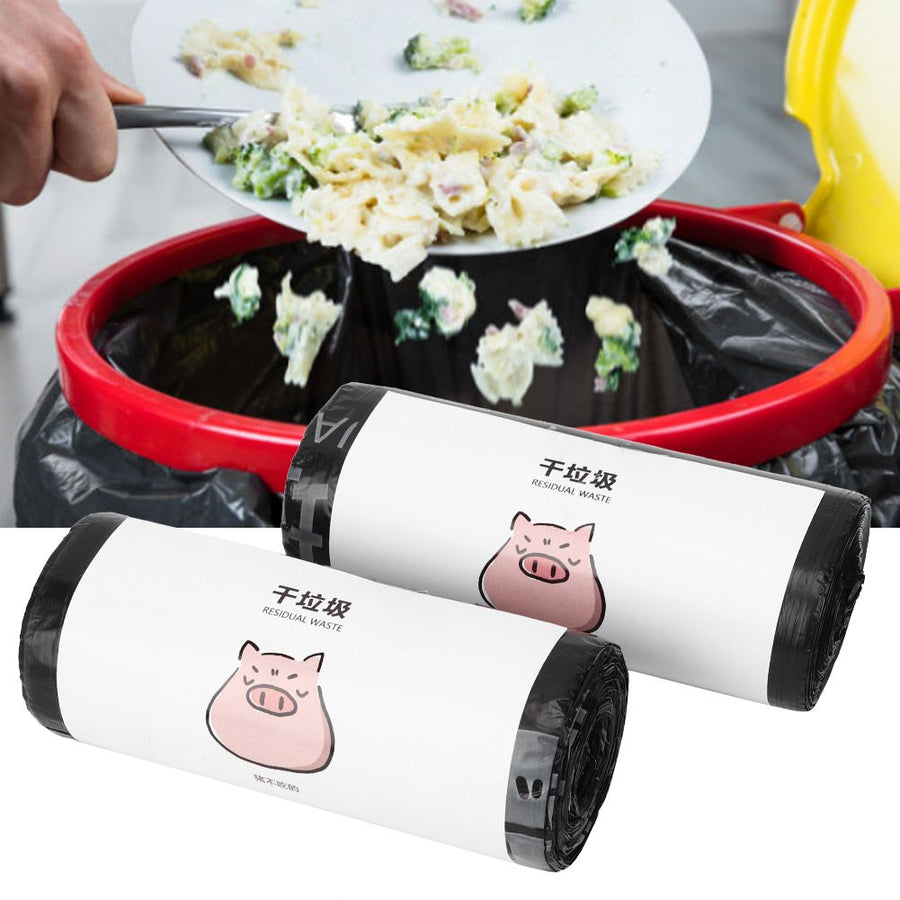 2 Rolls Vest Type Disposable Garbage Bag Portable Household Trash Rubbish Bag