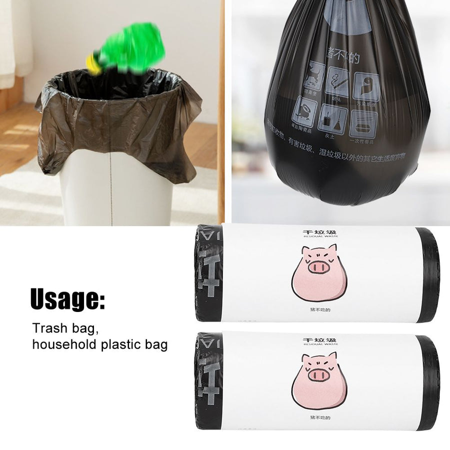 2 Rolls Vest Type Disposable Garbage Bag Portable Household Trash Rubbish Bag