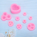 9Pcs Unique Heart Rose Shape Silicone Baking Chocolate Cake Mold DIY Baking Tool Accessories