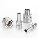 4pcs G1/2in Thread Stainless Steel Quick Connector Adapter Fitting for Home Beer Brewing