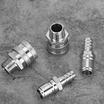 4pcs G1/2in Thread Stainless Steel Quick Connector Adapter Fitting for Home Beer Brewing