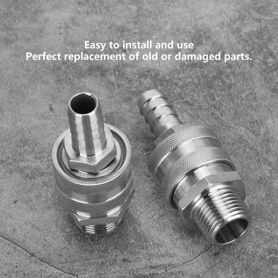 4pcs G1/2in Thread Stainless Steel Quick Connector Adapter Fitting for Home Beer Brewing