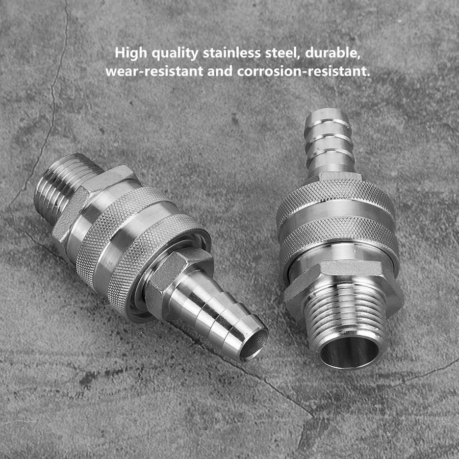 4pcs G1/2in Thread Stainless Steel Quick Connector Adapter Fitting for Home Beer Brewing