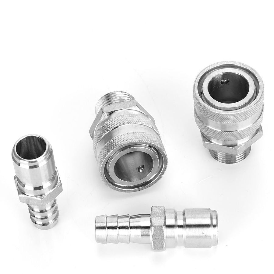 4pcs G1/2in Thread Stainless Steel Quick Connector Adapter Fitting for Home Beer Brewing