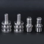 4pcs G1/2in Male Thread Stainless Steel Quick Connector Adapter for Home Brewing Beer