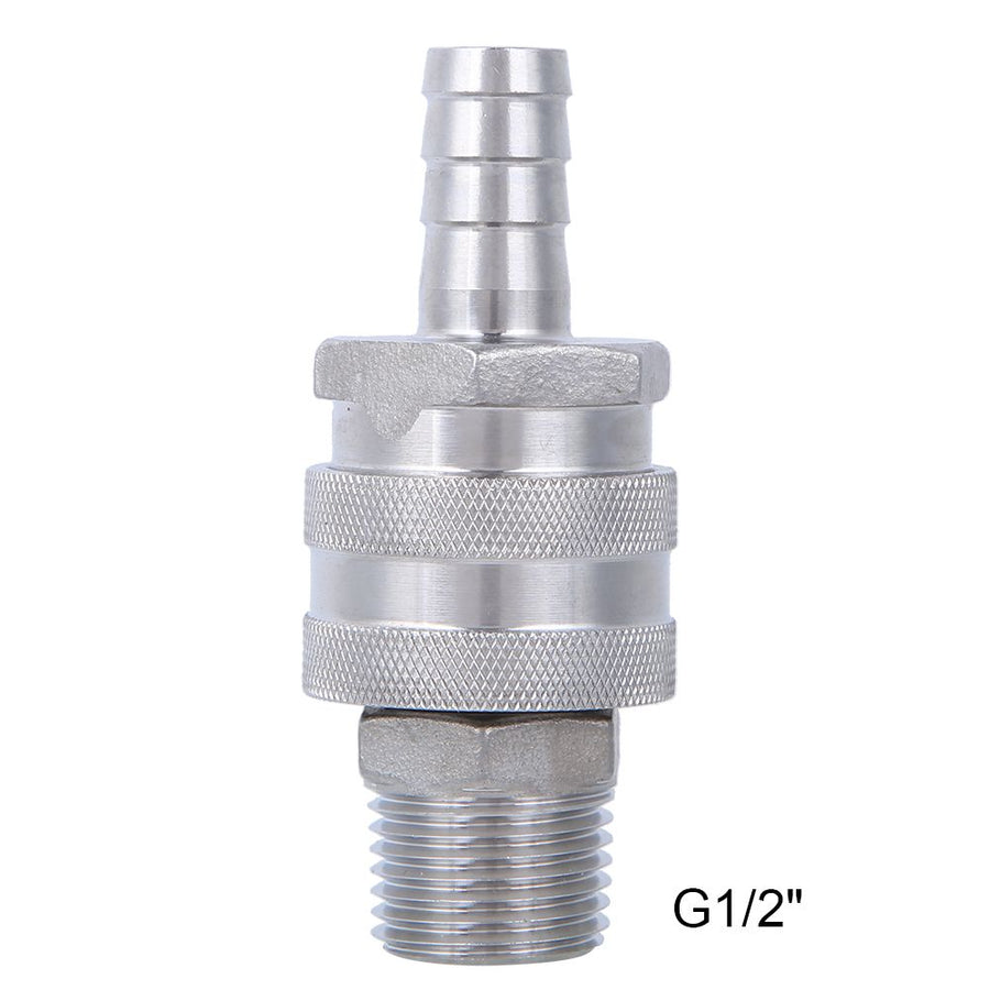4pcs G1/2in Male Thread Stainless Steel Quick Connector Adapter for Home Brewing Beer