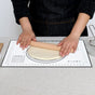 60x40cm Black Silicone Rolling Kneading Dough Mat with Scales Kitchen Baking Tools