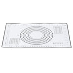 60x40cm Black Silicone Rolling Kneading Dough Mat with Scales Kitchen Baking Tools