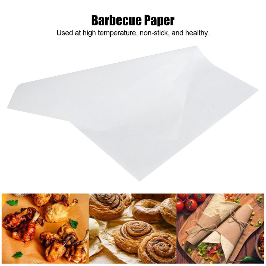 100Pcs Non-Stick Parchment Paper Baking Sheets Silicone Baking Mat Kitchen Accessories(White )