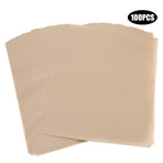 100Pcs Non-Stick Parchment Paper Baking Sheets Silicone Baking Mat Kitchen Accessories(Brown )