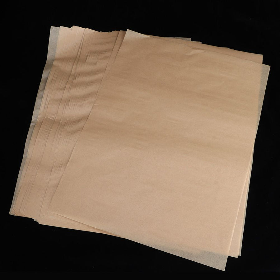 100Pcs Non-Stick Parchment Paper Baking Sheets Silicone Baking Mat Kitchen Accessories(Brown )