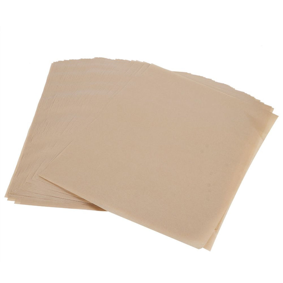 100Pcs Non-Stick Parchment Paper Baking Sheets Silicone Baking Mat Kitchen Accessories(Brown )