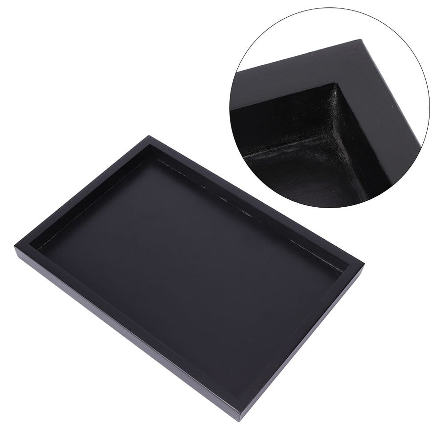 Multi Purpose Rectangular Wooden Tea Coffee Food Serving Tray for Home Restaurant 25x18x2cm