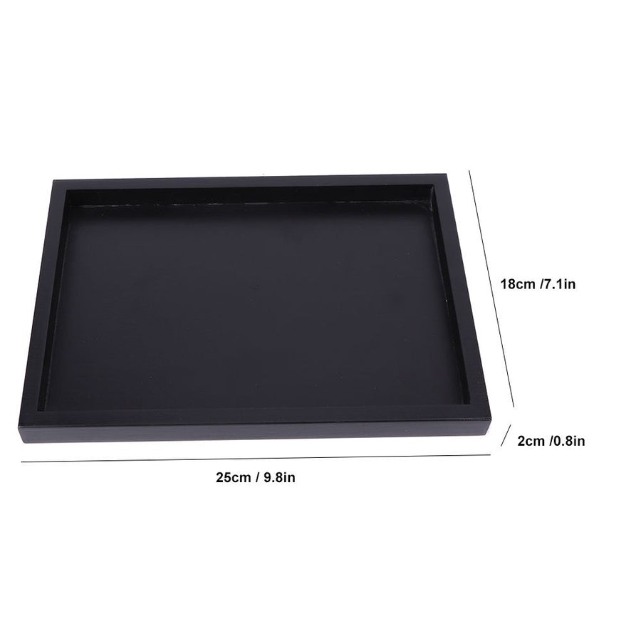 Multi Purpose Rectangular Wooden Tea Coffee Food Serving Tray for Home Restaurant 25x18x2cm