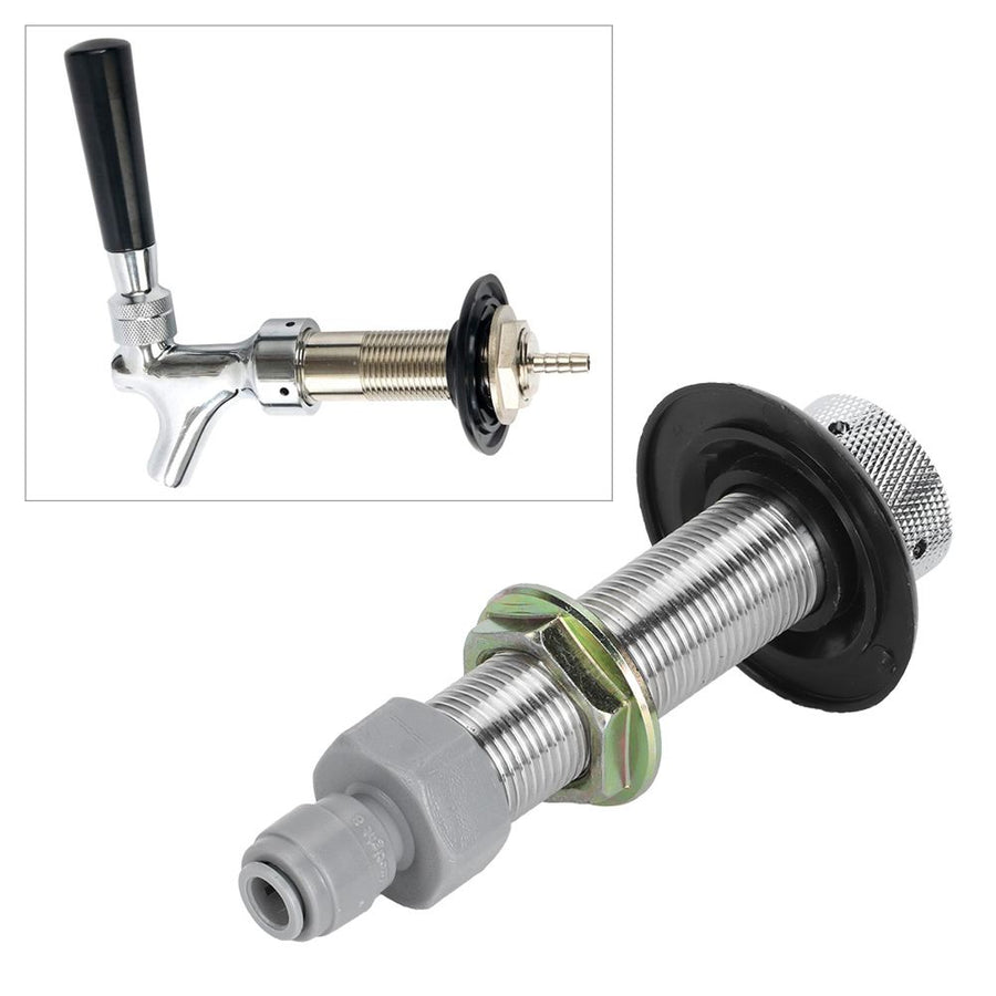 Stainless Steel Threaded Pipe with Quick Connector Beer Keg Faucet Connecting Pipe