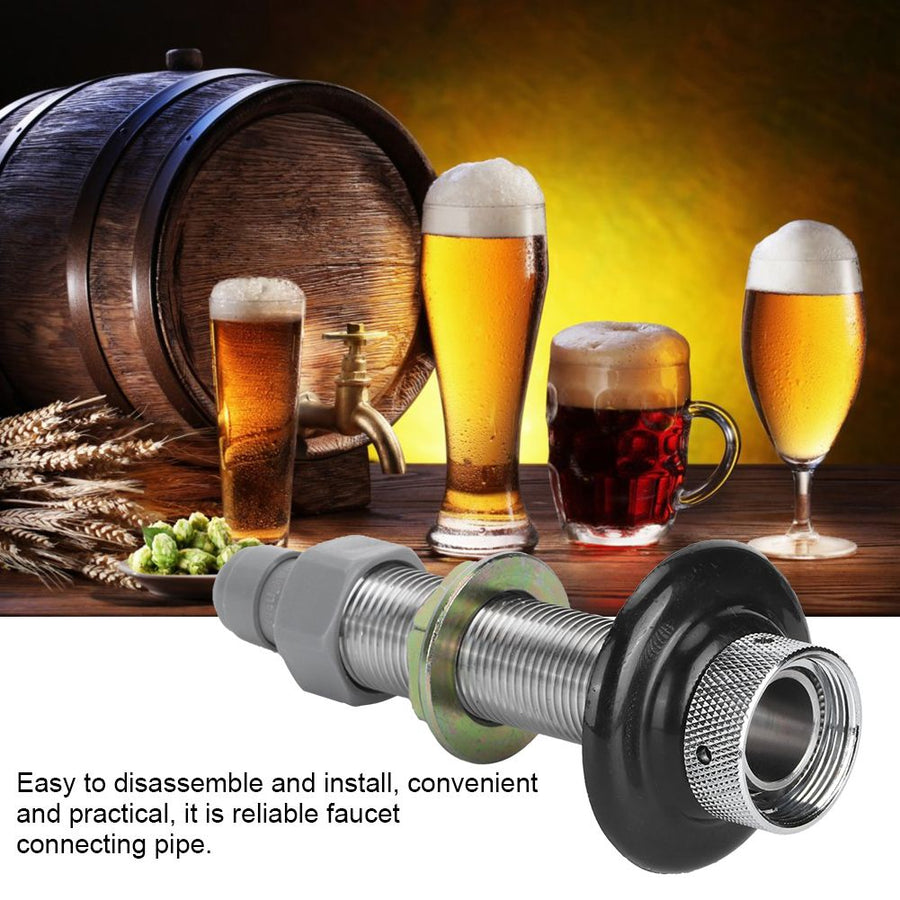 Stainless Steel Threaded Pipe with Quick Connector Beer Keg Faucet Connecting Pipe